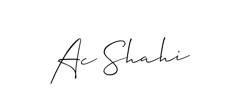 Best and Professional Signature Style for Ac Shahi. Allison_Script Best Signature Style Collection. Ac Shahi signature style 2 images and pictures png