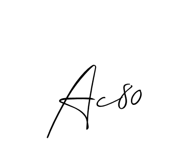 Use a signature maker to create a handwritten signature online. With this signature software, you can design (Allison_Script) your own signature for name Ac80. Ac80 signature style 2 images and pictures png