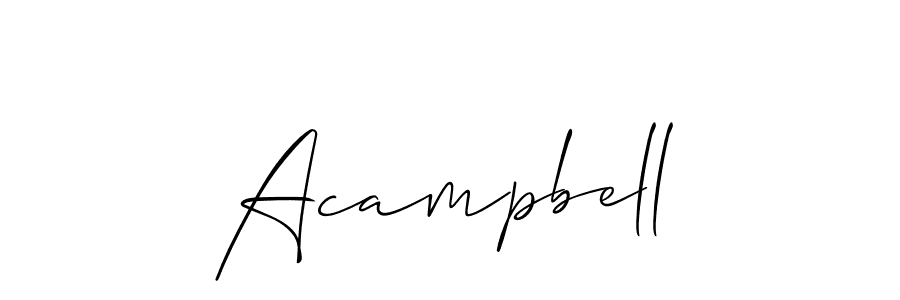 You should practise on your own different ways (Allison_Script) to write your name (Acampbell) in signature. don't let someone else do it for you. Acampbell signature style 2 images and pictures png