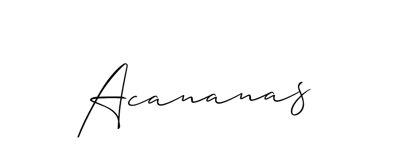 Make a short Acananas signature style. Manage your documents anywhere anytime using Allison_Script. Create and add eSignatures, submit forms, share and send files easily. Acananas signature style 2 images and pictures png