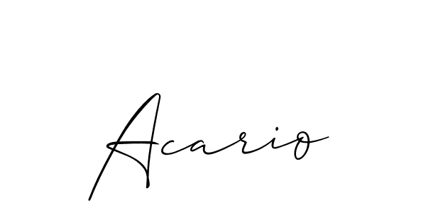 Acario stylish signature style. Best Handwritten Sign (Allison_Script) for my name. Handwritten Signature Collection Ideas for my name Acario. Acario signature style 2 images and pictures png