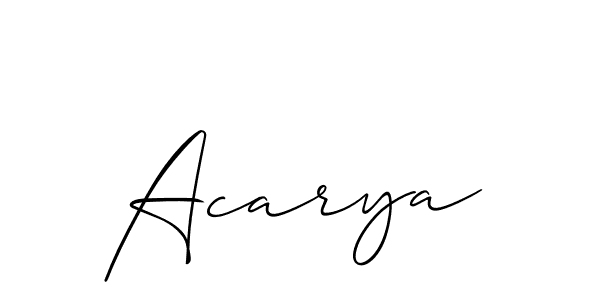 Best and Professional Signature Style for Acarya. Allison_Script Best Signature Style Collection. Acarya signature style 2 images and pictures png