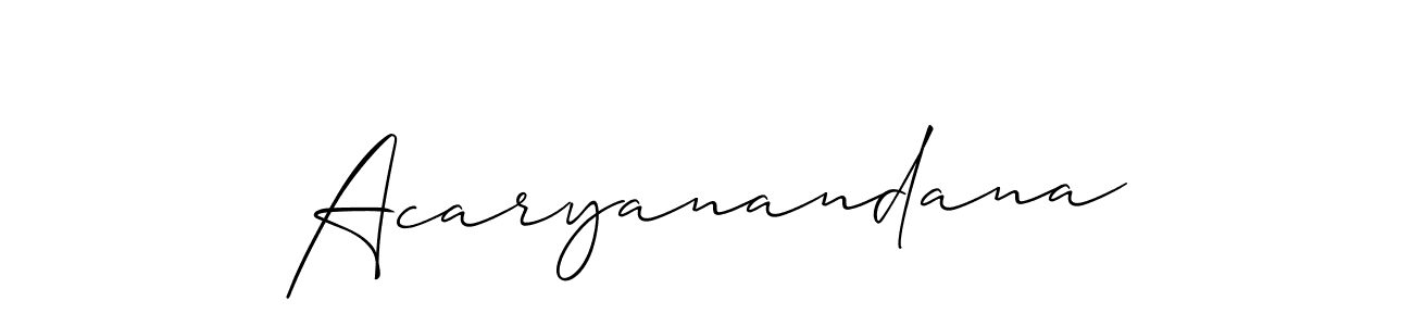 It looks lik you need a new signature style for name Acaryanandana. Design unique handwritten (Allison_Script) signature with our free signature maker in just a few clicks. Acaryanandana signature style 2 images and pictures png