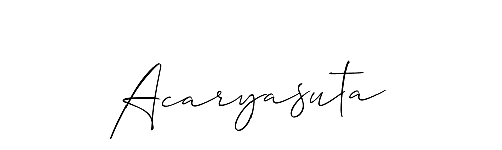 You should practise on your own different ways (Allison_Script) to write your name (Acaryasuta) in signature. don't let someone else do it for you. Acaryasuta signature style 2 images and pictures png