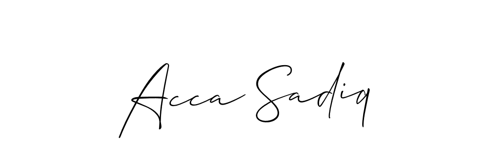 Check out images of Autograph of Acca Sadiq name. Actor Acca Sadiq Signature Style. Allison_Script is a professional sign style online. Acca Sadiq signature style 2 images and pictures png