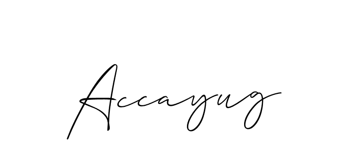 Once you've used our free online signature maker to create your best signature Allison_Script style, it's time to enjoy all of the benefits that Accayug name signing documents. Accayug signature style 2 images and pictures png