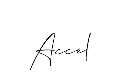 if you are searching for the best signature style for your name Accel. so please give up your signature search. here we have designed multiple signature styles  using Allison_Script. Accel signature style 2 images and pictures png