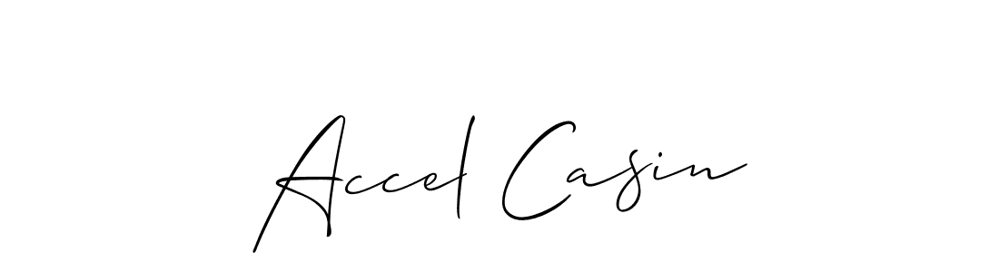 Allison_Script is a professional signature style that is perfect for those who want to add a touch of class to their signature. It is also a great choice for those who want to make their signature more unique. Get Accel Casin name to fancy signature for free. Accel Casin signature style 2 images and pictures png
