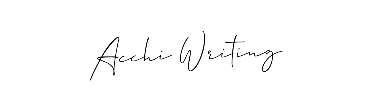 Make a short Acchi Writing signature style. Manage your documents anywhere anytime using Allison_Script. Create and add eSignatures, submit forms, share and send files easily. Acchi Writing signature style 2 images and pictures png