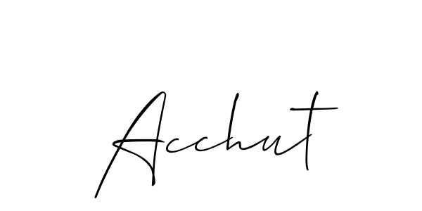 Best and Professional Signature Style for Acchut. Allison_Script Best Signature Style Collection. Acchut signature style 2 images and pictures png