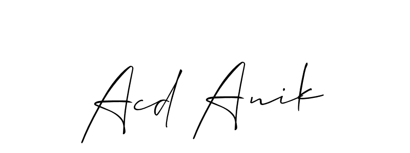 Best and Professional Signature Style for Acd Anik. Allison_Script Best Signature Style Collection. Acd Anik signature style 2 images and pictures png