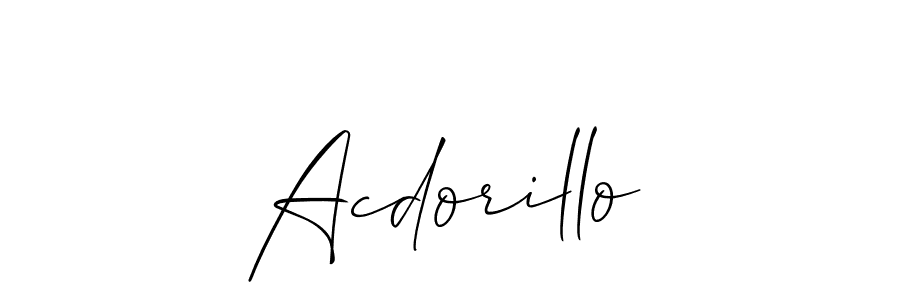 Similarly Allison_Script is the best handwritten signature design. Signature creator online .You can use it as an online autograph creator for name Acdorillo. Acdorillo signature style 2 images and pictures png
