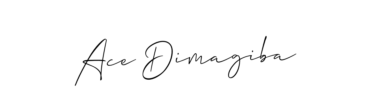 How to make Ace Dimagiba signature? Allison_Script is a professional autograph style. Create handwritten signature for Ace Dimagiba name. Ace Dimagiba signature style 2 images and pictures png