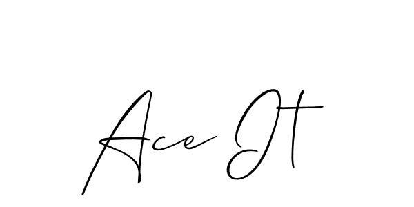 Similarly Allison_Script is the best handwritten signature design. Signature creator online .You can use it as an online autograph creator for name Ace It. Ace It signature style 2 images and pictures png