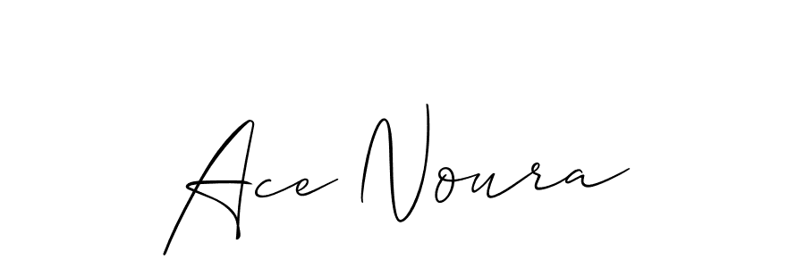 How to make Ace Noura name signature. Use Allison_Script style for creating short signs online. This is the latest handwritten sign. Ace Noura signature style 2 images and pictures png