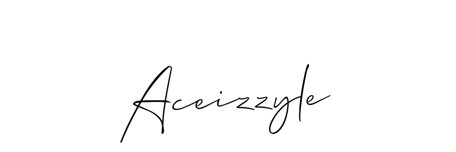 Design your own signature with our free online signature maker. With this signature software, you can create a handwritten (Allison_Script) signature for name Aceizzyle. Aceizzyle signature style 2 images and pictures png