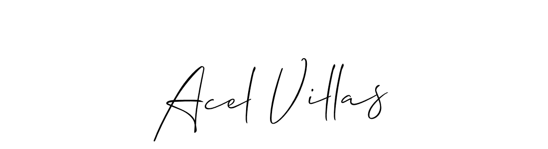 if you are searching for the best signature style for your name Acel Villas. so please give up your signature search. here we have designed multiple signature styles  using Allison_Script. Acel Villas signature style 2 images and pictures png