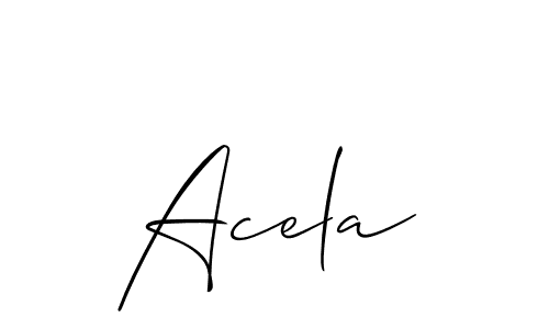 Make a beautiful signature design for name Acela. Use this online signature maker to create a handwritten signature for free. Acela signature style 2 images and pictures png