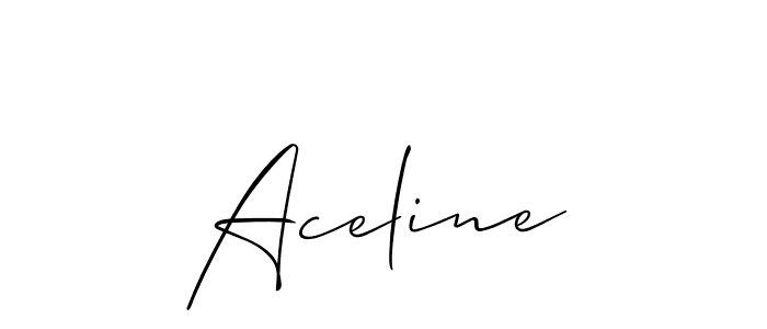 How to make Aceline signature? Allison_Script is a professional autograph style. Create handwritten signature for Aceline name. Aceline signature style 2 images and pictures png