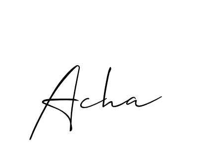 Also we have Acha name is the best signature style. Create professional handwritten signature collection using Allison_Script autograph style. Acha signature style 2 images and pictures png