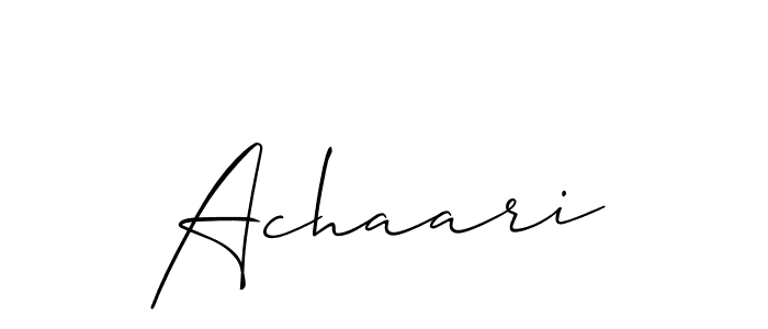 How to Draw Achaari signature style? Allison_Script is a latest design signature styles for name Achaari. Achaari signature style 2 images and pictures png