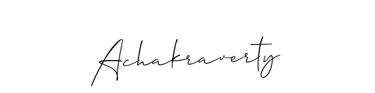 Use a signature maker to create a handwritten signature online. With this signature software, you can design (Allison_Script) your own signature for name Achakraverty. Achakraverty signature style 2 images and pictures png