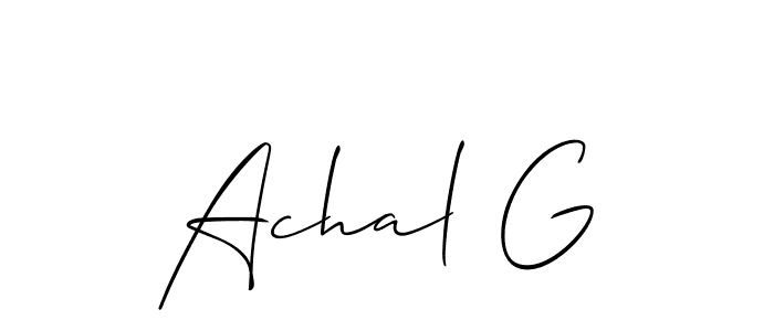 Once you've used our free online signature maker to create your best signature Allison_Script style, it's time to enjoy all of the benefits that Achal G name signing documents. Achal G signature style 2 images and pictures png