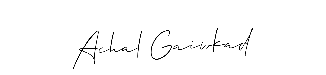 Make a short Achal Gaiwkad signature style. Manage your documents anywhere anytime using Allison_Script. Create and add eSignatures, submit forms, share and send files easily. Achal Gaiwkad signature style 2 images and pictures png