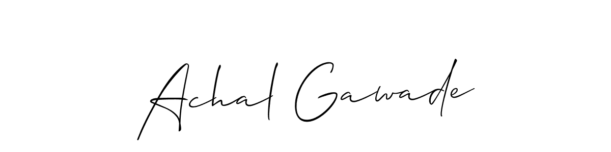 Design your own signature with our free online signature maker. With this signature software, you can create a handwritten (Allison_Script) signature for name Achal Gawade. Achal Gawade signature style 2 images and pictures png