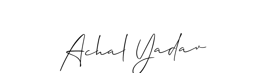 if you are searching for the best signature style for your name Achal Yadav. so please give up your signature search. here we have designed multiple signature styles  using Allison_Script. Achal Yadav signature style 2 images and pictures png