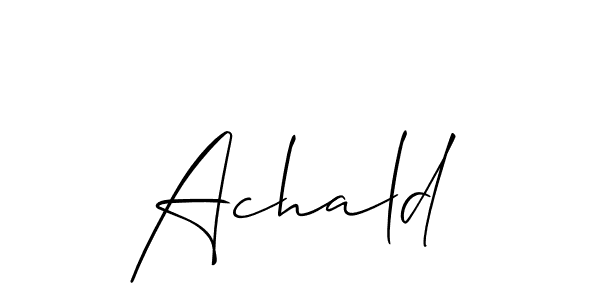 if you are searching for the best signature style for your name Achald. so please give up your signature search. here we have designed multiple signature styles  using Allison_Script. Achald signature style 2 images and pictures png