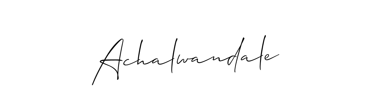 It looks lik you need a new signature style for name Achalwandale. Design unique handwritten (Allison_Script) signature with our free signature maker in just a few clicks. Achalwandale signature style 2 images and pictures png