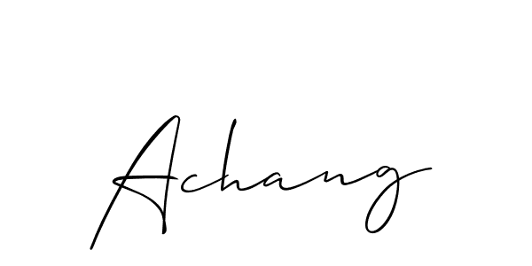 Similarly Allison_Script is the best handwritten signature design. Signature creator online .You can use it as an online autograph creator for name Achang. Achang signature style 2 images and pictures png