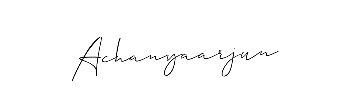 Make a beautiful signature design for name Achanyaarjun. With this signature (Allison_Script) style, you can create a handwritten signature for free. Achanyaarjun signature style 2 images and pictures png