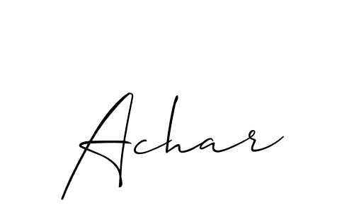 It looks lik you need a new signature style for name Achar. Design unique handwritten (Allison_Script) signature with our free signature maker in just a few clicks. Achar signature style 2 images and pictures png