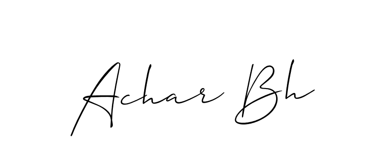 Make a beautiful signature design for name Achar Bh. Use this online signature maker to create a handwritten signature for free. Achar Bh signature style 2 images and pictures png