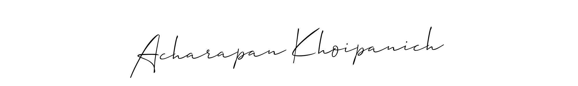 Here are the top 10 professional signature styles for the name Acharapan Khoipanich. These are the best autograph styles you can use for your name. Acharapan Khoipanich signature style 2 images and pictures png