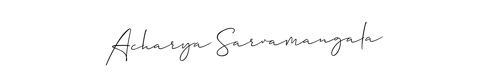 Once you've used our free online signature maker to create your best signature Allison_Script style, it's time to enjoy all of the benefits that Acharya Sarvamangala name signing documents. Acharya Sarvamangala signature style 2 images and pictures png