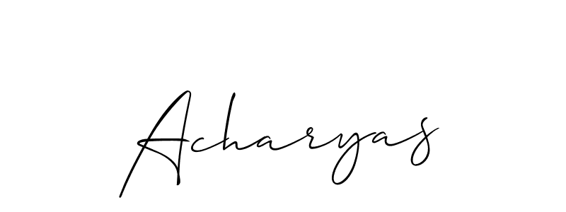 It looks lik you need a new signature style for name Acharyas. Design unique handwritten (Allison_Script) signature with our free signature maker in just a few clicks. Acharyas signature style 2 images and pictures png