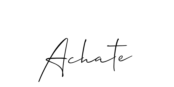 Also we have Achate name is the best signature style. Create professional handwritten signature collection using Allison_Script autograph style. Achate signature style 2 images and pictures png