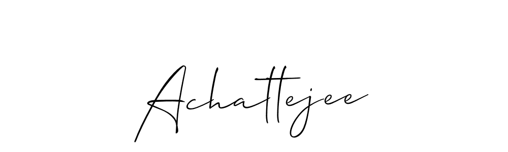 How to make Achattejee signature? Allison_Script is a professional autograph style. Create handwritten signature for Achattejee name. Achattejee signature style 2 images and pictures png