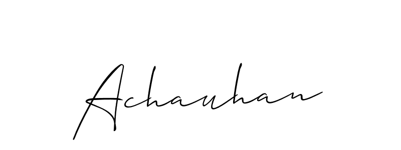 You should practise on your own different ways (Allison_Script) to write your name (Achauhan) in signature. don't let someone else do it for you. Achauhan signature style 2 images and pictures png