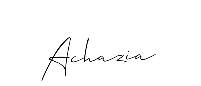 The best way (Allison_Script) to make a short signature is to pick only two or three words in your name. The name Achazia include a total of six letters. For converting this name. Achazia signature style 2 images and pictures png