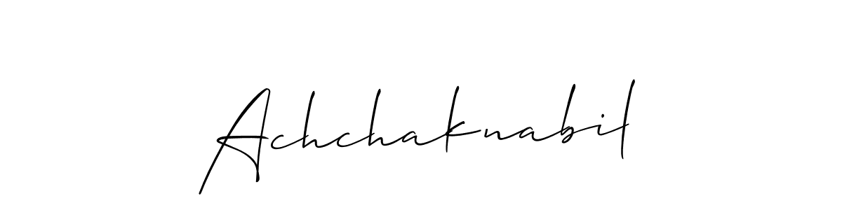 Once you've used our free online signature maker to create your best signature Allison_Script style, it's time to enjoy all of the benefits that Achchaknabil name signing documents. Achchaknabil signature style 2 images and pictures png