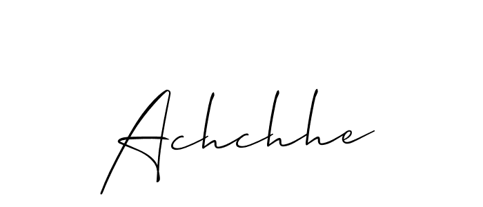 Create a beautiful signature design for name Achchhe. With this signature (Allison_Script) fonts, you can make a handwritten signature for free. Achchhe signature style 2 images and pictures png