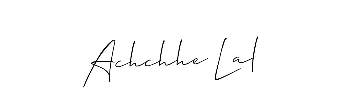 How to make Achchhe Lal signature? Allison_Script is a professional autograph style. Create handwritten signature for Achchhe Lal name. Achchhe Lal signature style 2 images and pictures png