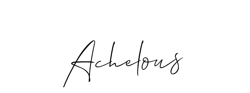 How to Draw Achelous signature style? Allison_Script is a latest design signature styles for name Achelous. Achelous signature style 2 images and pictures png