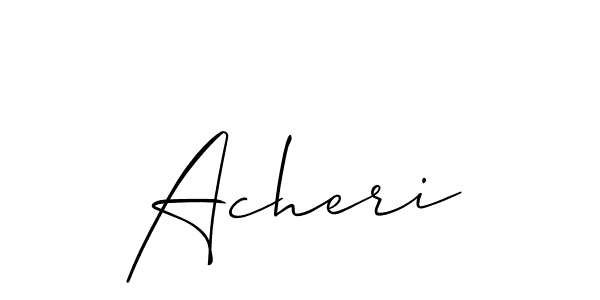 Create a beautiful signature design for name Acheri. With this signature (Allison_Script) fonts, you can make a handwritten signature for free. Acheri signature style 2 images and pictures png