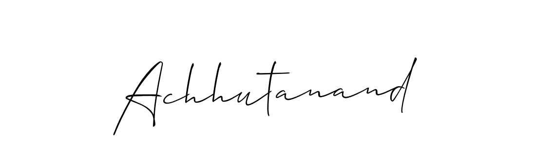 How to make Achhutanand signature? Allison_Script is a professional autograph style. Create handwritten signature for Achhutanand name. Achhutanand signature style 2 images and pictures png