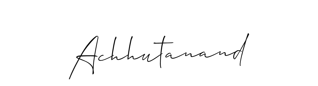 How to make Achhutanand signature? Allison_Script is a professional autograph style. Create handwritten signature for Achhutanand name. Achhutanand signature style 2 images and pictures png